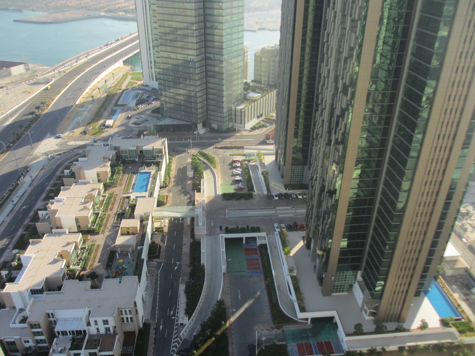 Exterior view of Marina Blue Tower on Al Reem Island, Abu Dhabi, showcasing its modern 51-storey waterfront architecture.